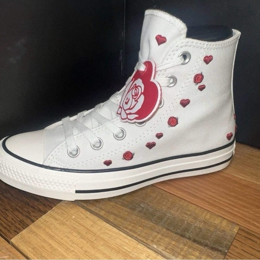 Women CONVERSE Valentines Day Chuck Taylor All Star Hi White Sneakers (A13650C)